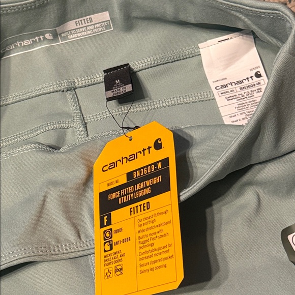 Carhartt Force Fitted Utility Leggings - NWT - Mint Green M - Picture 6 of 8